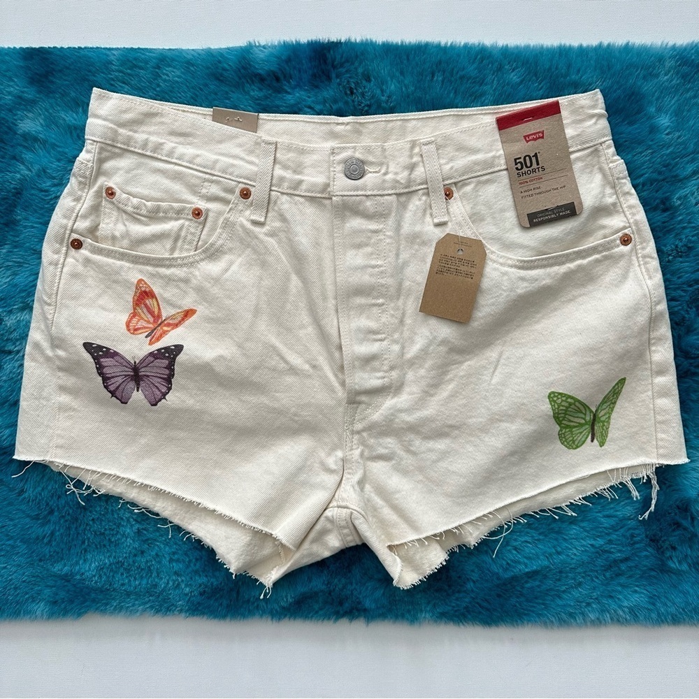 LEVI'S Women's 501 Cotton High-Rise Denim Shorts Size 32 - Picture 1 of 16